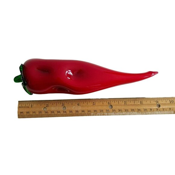 Vintage Hand Blown Glass Red Pepper - Picture 6 of 7